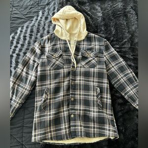 Men’s Sherpa flannel fleece jacket